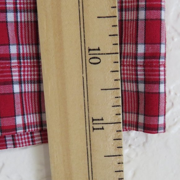 Chaps* Men's Short Sleeve Button Down Curved Hem Plaid Pocket Shirt~ Size XL - Picture 10 of 12